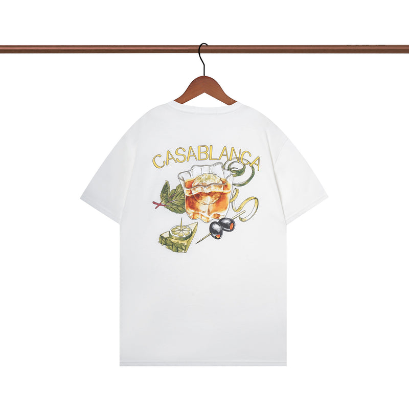 Casablanca T Shirts Unisex Fashion Loose Tee