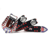 Hip-hop punk rhinestone belt rhinestone crown punk style