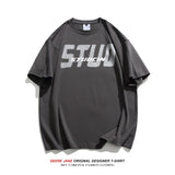 Men T-Shirts Short-Sleeved T-shirt Men Summer Pure Cotton Loose Leisure All-Matching