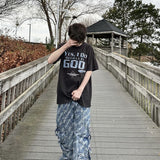 ERD T Shirts Vintage Print Casual Loose