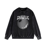 Purple Brand Distressed Sweatshirt Retro Vintage Crew Neck Sweater