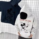 Men Vintage T-Shirts vintage worn loose casual hooded sweater