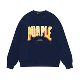 Purple Brand Sweatshirt Loose Crew Neck Sweater
