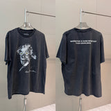Men Vintage T-Shirts Funny Einstein Acid Washed Tee