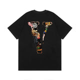 Vlone T Shirt Spring/Summer Pattern Crew Neck Pullover
