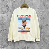 Purple Brand Sweatshirt Loose Crew Neck Sweater