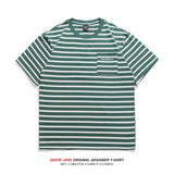 Men's T-Shirts Striped Short-Sleeved T-shirt Men's Loose Casual
