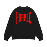 Purple Brand Sweatshirt Loose Crew Neck Sweater