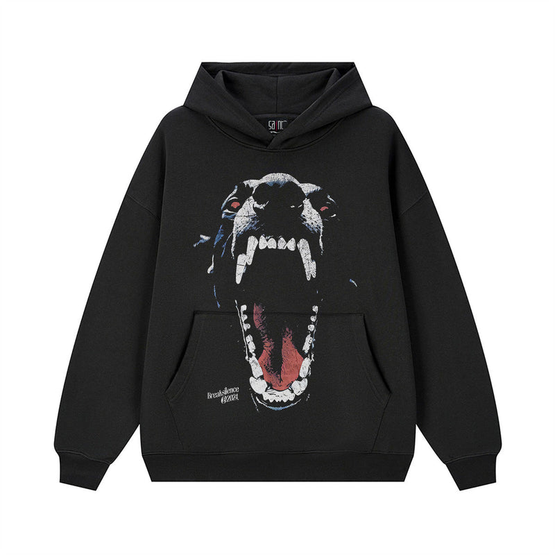 Vintage Hoodie Street Hooded Sweater Crew Neck