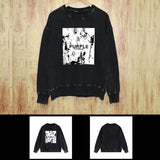 Purple Brand Distressed Sweatshirt Retro Vintage Crew Neck Sweater