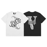 Vlone T Shirts Summer European and American Men and Women Couple Personality Fashion Short Sleeve