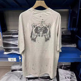 Men Vintage T-Shirts Saint Michael "Jesus" Portrait Tee