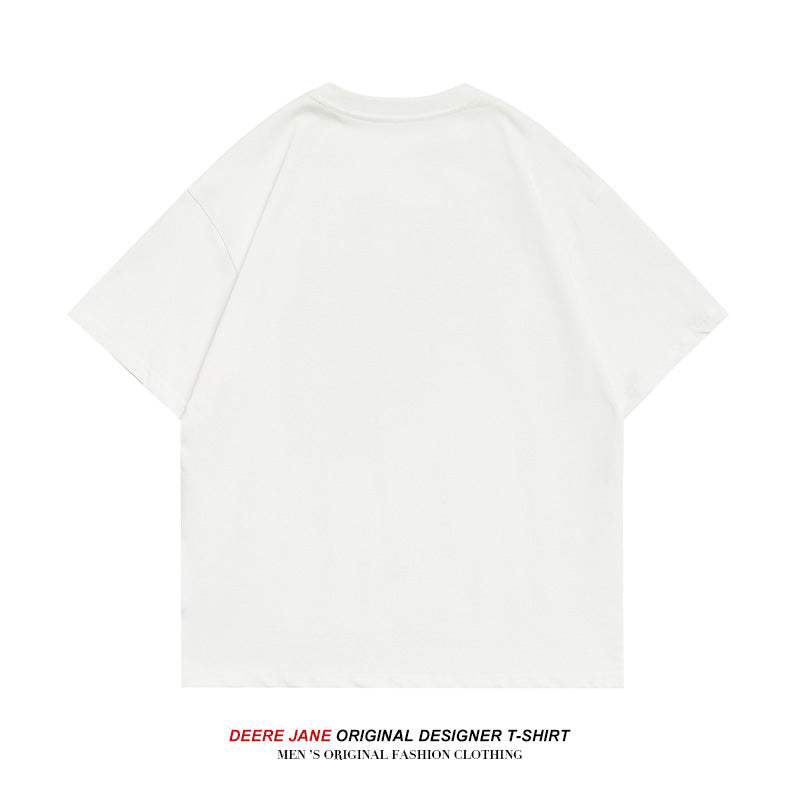 Men's T-Shirts Summer Short-Sleeved T-shirt Men's All-Match Couple Student Loose