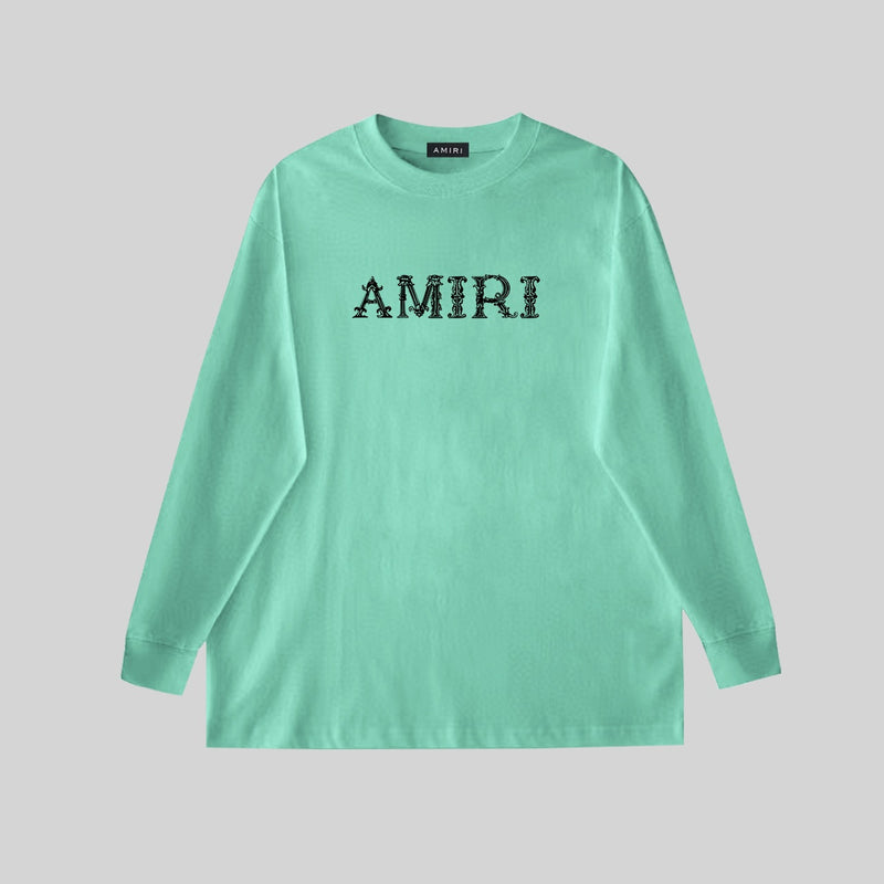 Amiri Sweatshirt AMI Letter Pattern Print Crew Neck Long Sleeve