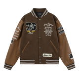 Amiri Jacket Spring and Autumn AMI Eagle Letter Pattern Baseball Jacket Men's and Women's