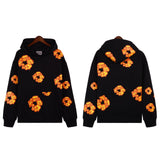 Denim Tears Outfit:Hoodie/Sweatpants (Separate Purchase Options) Puff Print Couple Loose Hooded Sweater