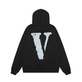 Vlone Hoodie Autumn/Winter Silver Big V Letter Pullover Hooded
