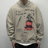Men Vintage T-Shirts vintage autumn and winter cotton loose casual couple hooded