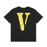 Vlone T Shirts Men's Short-Sleeved Youth Large Size Loose Bottoming Shirt