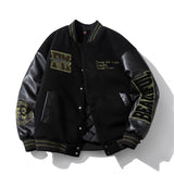 Men Vintage Jackets Motorcycle Jacket Padded Baseball Suit Embroidered Flight Suit Jacket