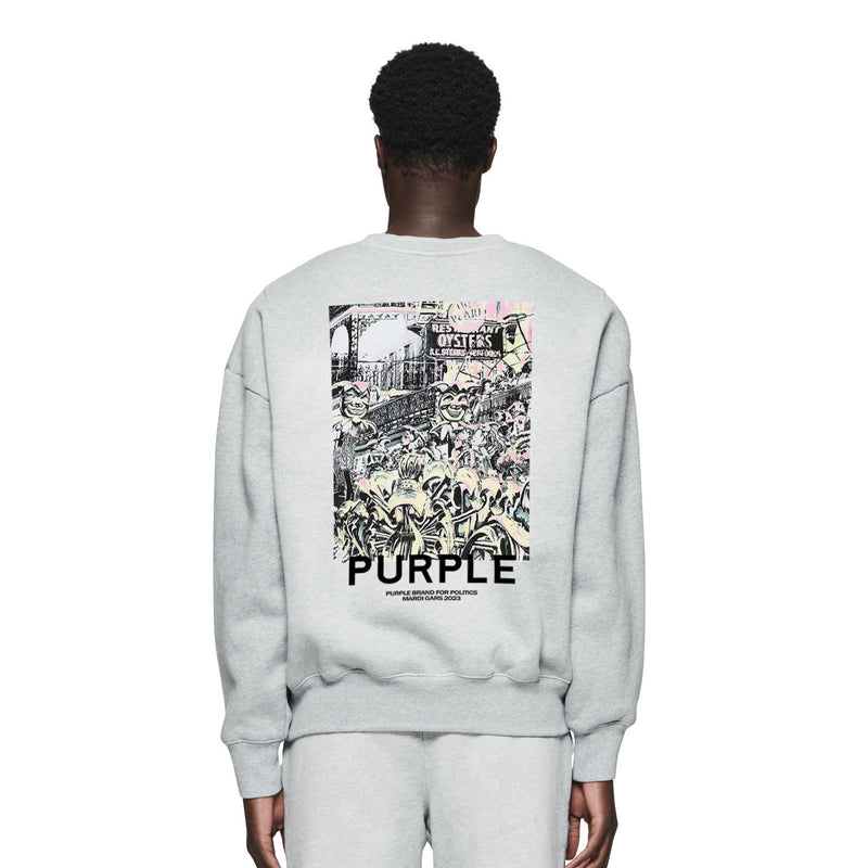 Purple Brand Sweatshirt Loose Crew Neck Sweater