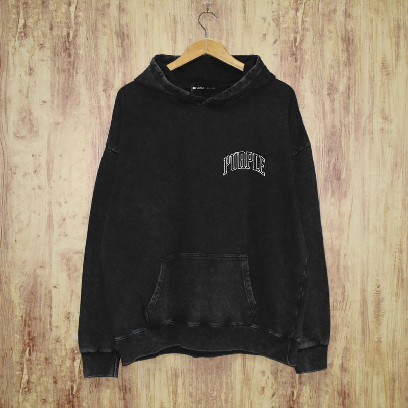 Purple Brand Distressed Hoodie Fashion Old Loose Hooded Sweater