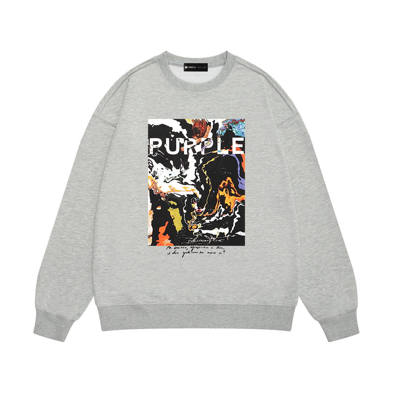 Purple Brand Sweatshirt Loose Crew Neck Sweater