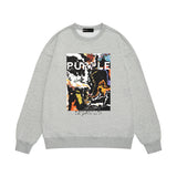 Purple Brand Sweatshirt Loose Crew Neck Sweater