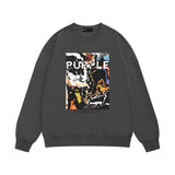 Purple Brand Sweatshirt Loose Crew Neck Sweater