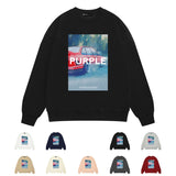 Purple Brand Sweatshirt Loose Crew Neck Sweater