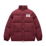 Mens Vintage Jackets Cotton Clothing Short High Street Stand-Up Collar Warm Padded Jacket