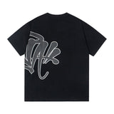 Synaworld T Shirts central cee Short Sleeve Classic Letter Print Loose Casual T-Shirt