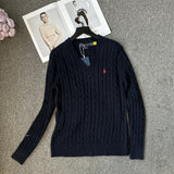 Ralph Lauren Knitted sweaters Vintage V-Neck Twist Bottom Knitted Sweater