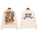 Palm Angle Sweatshirt Art Oil Painting Print Long Sleeve Crew Neck Sweater