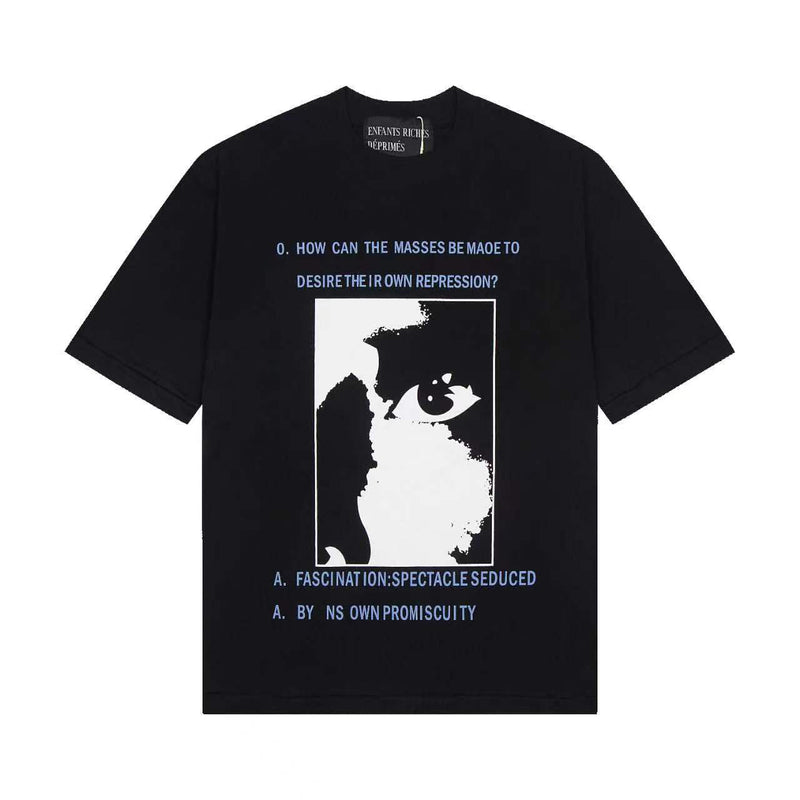 ERD T Shirts Short Sleeve Logo Cartoon Print Loose Casual