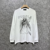 Purple Brand Long Sleeve T-Shirt Fashion Loose Long Sleeve Top