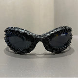 Trendy punk glasses cat eye retroy2kburr