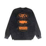 Purple Brand Distressed Long Sleeve Shirt Fashion Distressed Loose Long-sleeved Top