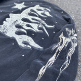 Hellstar Hoodie Old Meteor Flame Portrait Printing Loose