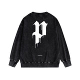Purple Brand Distressed Sweatshirt Retro Vintage Crew Neck Sweater