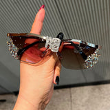 Trendy punk glasses y2k flame sunglasses