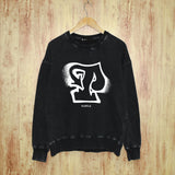 Purple Brand Distressed Sweatshirt Retro Vintage Crew Neck Sweater