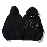 Askyurself Hoodie Vintage Embroidered Letter Hooded Sweater for Men and Women