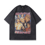 Kendrick Lamar T Shirts Portrait Print Old Hip Hop Loose Short Sleeves