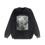 Purple Brand Distressed Long Sleeve Shirt Fashion Distressed Loose Long-sleeved Top