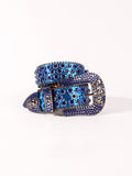 Hip-hop punk rhinestone belt punk style skull