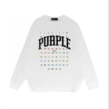 Purple Brand Long Sleeve T-Shirt Fashion Loose Long Sleeve Top