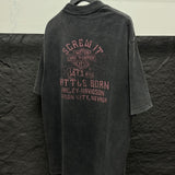 Men Vintage T-Shirts SAINT MICHAEL "HARLEY DAVIDSON" Washed Black Tee