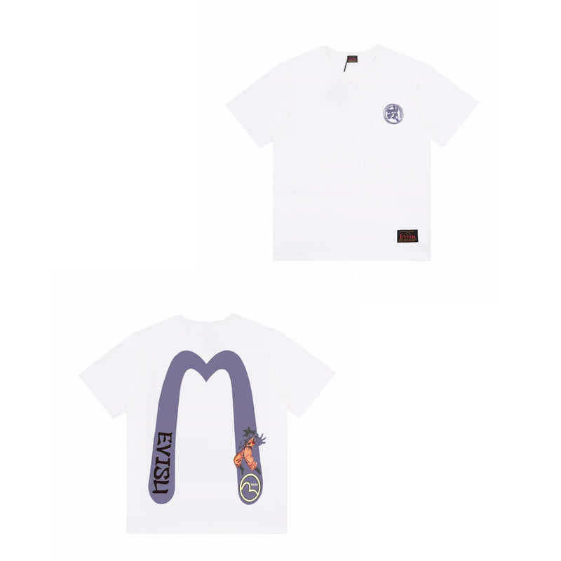 Evisu T Shirts Loose Dragon Ball “Sun Goku” Print