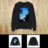 Purple Brand Distressed Sweatshirt Retro Vintage Crew Neck Sweater